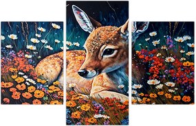 Tablou - Cerb pictat (90x60 cm)