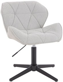 HR111CROSS Scaun Gri Boucle cu Bază Neagră