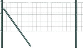 vidaXL Gard cu Stâlp Verde 0,4 x 25 m Oțel și PVC