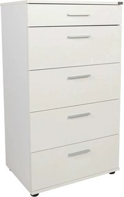 Comoda SFN-550-BB-1, alb, PAL melaminat, 60x44x108 cm