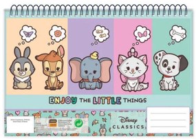 Disney Animals Caiet de schițe Classic A/4 cu spirală, 30 de file