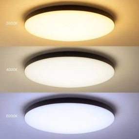 Plafonieră LED dimabilă SIENA 80W/230V 3000-6000K Ø 75 cm neagră + telecomandă