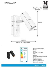 Aplică Markslöjd Barcelona, negru