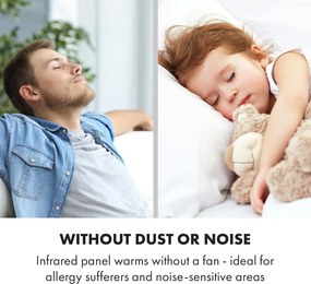 Klarstein Wonderwall Air Art Smart, încălzitor cu infraroșu, 60 x 60 cm, 350 W, aplicație, valuri