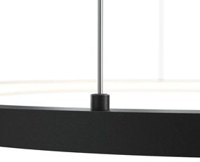 Lustra LED, pendul design modern Glint negru 63x78cm