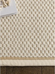 Covor crem reversibil, țesut manual din amestesc de lână 160x240 cm Korra Double Loop – Asiatic Carpets