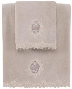 Prosop DESTAN cu dantela 50x100cm Pudrat
