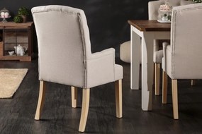 Set 2 scaune cu brate stil baroc Castle bej