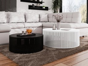Set 2 măsuțe cafea Konezo (Negru + Alb arctic) . 1105677