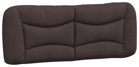 374564 vidaXL Pernă pentru tăblie de pat maro închis, 120 cm, material textil