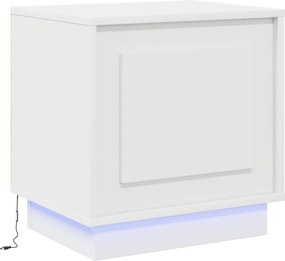 vidaXL Dulap de noapte Alb 44 x 34,5 x 45 cm Lemn compozit