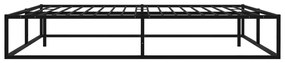 Cadru de pat, negru, 160 x 200 cm, metal