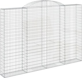 vidaXL Coș gabion arcuit, 300x30x200/220 cm, fier galvanizat