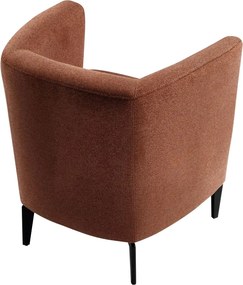 Fotoliu de design, teracota/negru, KAPY