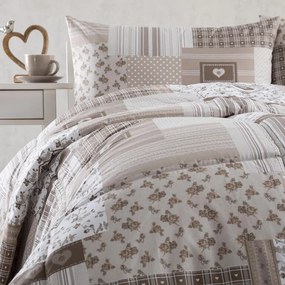 Set de vară pernă şi pilotă PATCHWORK bej