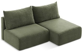 Colțar verde extensibil/cu spațiu de depozitare (cu colț pe partea dreaptă) Kalena – Makamii