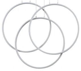 Lustra LED suspendata design geometric circular FRAME PL alba