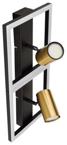 Aplica LED cu spot design modern Marrie negru, alama