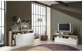 Comodă LENOR albă/maro