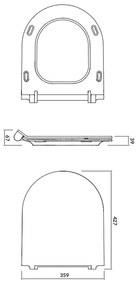 Capac wc soft close duroplast Cersanit Crea Slim, oval Ovala