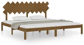 3104891 vidaXL Cadru de pat, maro miere, 200x200 cm, lemn masiv