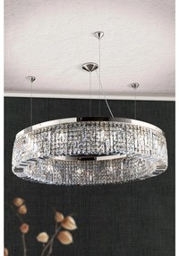 Lustra cristal Asfour design modern de lux Ring 110cm chrome plated