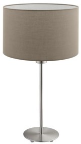 Lampă de masă Eglo TUNJA 1xE27/60W/230V 38,5 cm crom mat/taupe