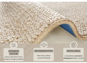 Covor crem rotund ø 133 cm Wolly – BT Carpet