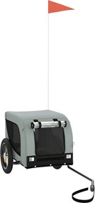 vidaXL Remorcă bicicletă animale companie, gri/negru, oxford/fier