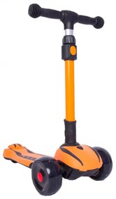 Trotineta copii cu roti luminoase din silicon NOVOKIDS™ Bumble , cu melodii si lumini, 3 roti,pliabila, maner reglabil pe inaltime,maxim 50 kg,