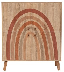 Mobilier pentru hol Maluxe Iris (Stejar sonoma + Piatră). 1089070