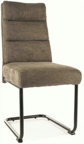 Scaun BERRY, verde olive/negru, stofa/metal, 44x44x97 cm