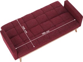 Canapea extensibilă, vişiniu, MAVERA