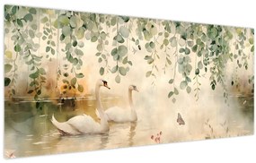 Tablou - Lac, acvariu (120x50 cm)