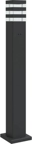 vidaXL Lampă exterioară de podea cu priză, negru, 80 cm, aluminiu