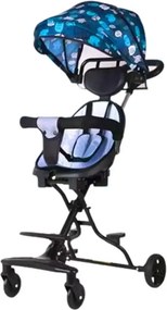 Carucior sport pliabil, NBW, copertina detasabila UV, roti pivotante cu blocare, 6-36 luni, Albastru