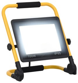 vidaXL Proiector cu LED și mâner, alb rece, 100 W