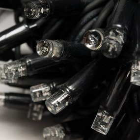 decoLED LED instalație tip țurțuri - alb rece, negru cablu - 3x0,5m, 114 LED