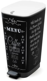 Coș de gunoi negru cu pedală din plastic 45 l Chic Bin – KIS