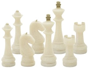 Set de opt piese de sah decorative, Scacchi Quarzy, Mauro Ferretti