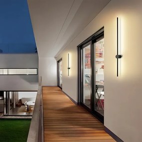 Brilagi - Aplica LED de exterior AURA LED/20W/230V 3000K IP54 negru