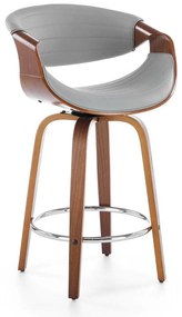 Scaun de bar Scarlet, gri / nuc