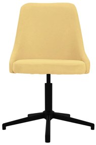 330898 vidaXL Scaun de bucătărie pivotant, galben, material textil