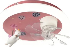 Plafonieră LED dimabilă pentru copii cu ventilator LED/48W/230V 3000/4000/6000K roz