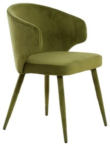 Set de scaune de sufragerie verde 2 buc. tapițat Kosaka – Light &amp; Living