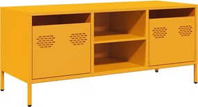 vidaXL Dulap TV, galben muștar, 101,5x39x43,5 cm, oțel laminat la rece