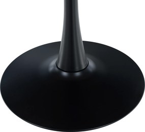 Masă de sufragerie, stejar/negru, diametru 80 cm, REVENTON NEW