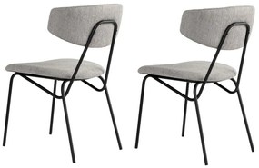 Set de scaune de sufragerie Nancy Grey and Black,2 bucăți