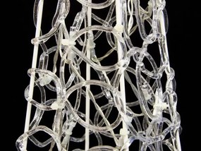 Piramidă cu lumini de Crăciun 60 cm - alb cald, pe baterie