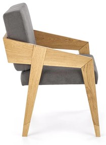 Fotoliu tapitat Freedom gri inchis - H90 cm